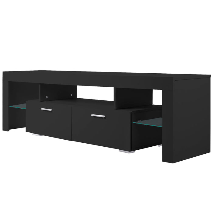 LED TV Stand Modern TV Stand With Storage Entertainment Center With Drawer TV Cabinet For Up To 75" For Gaming Living Room Bedroom