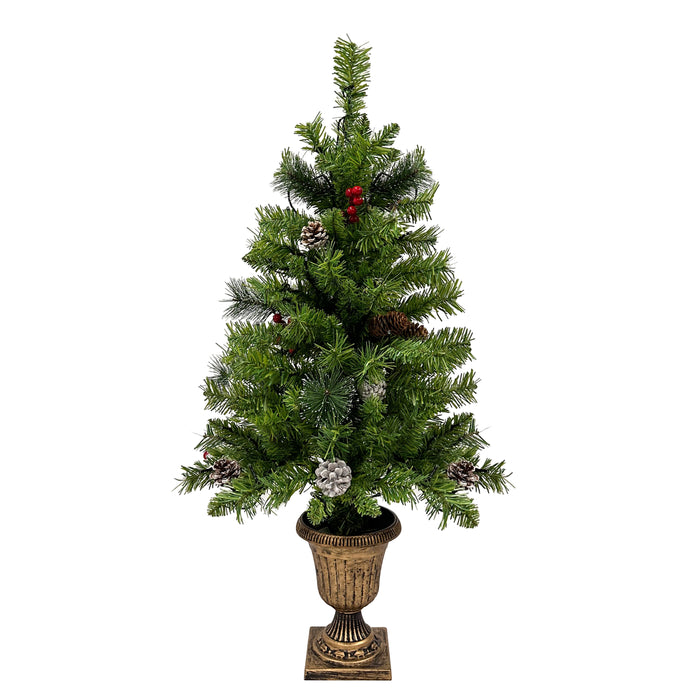 2 3FT Christmas Tree with LED Lights - Green