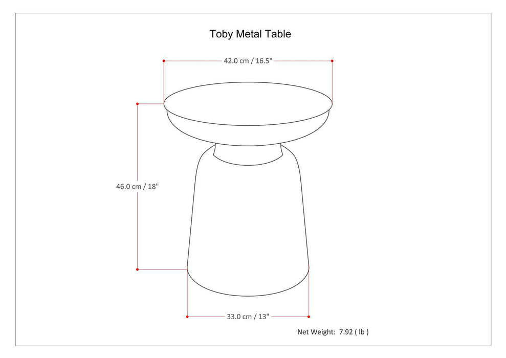 Toby - Metal Accent Table