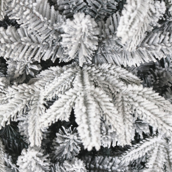 7ft Snow Flocked Christmas Tree - White