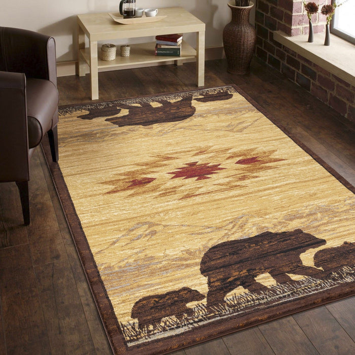 Nature's Nest - GC_CBL3006 Multi 5' x 7' Lodge Area Rug