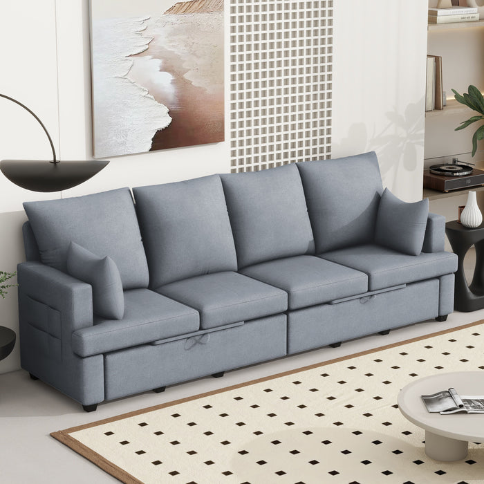 Modern Modular Sofa, Chenile Sectional Couch Set With 2 Pilows Included, Freely Combinable Indoor Funiture For Living Room, Apartment, Office