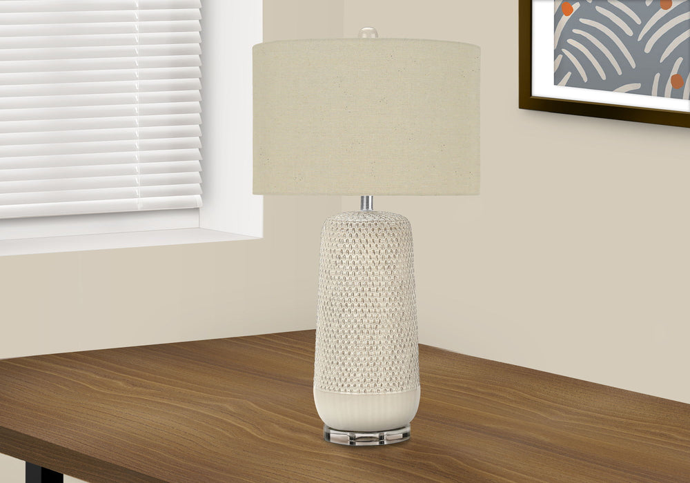 Contemporary Lighting, Table Lamp, Ceramic, Resin - Cream