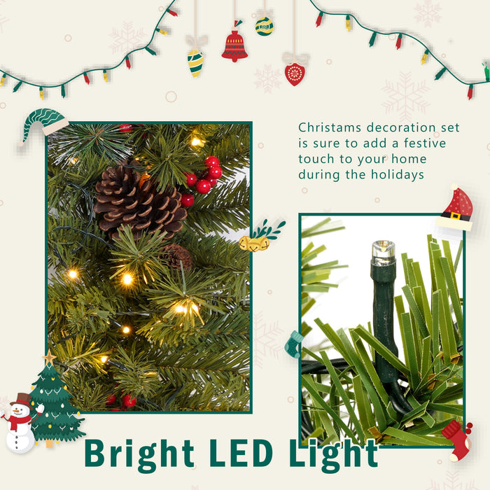 2 3FT Christmas Tree with LED Lights - Green