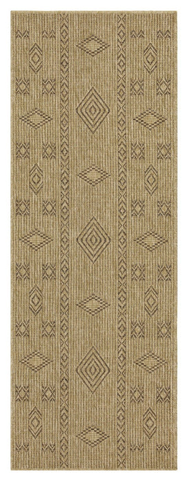 Earth - 5'3" X 7'3" Polypropylene Indoor / Outdoor Area Rug - Jute / Mocha