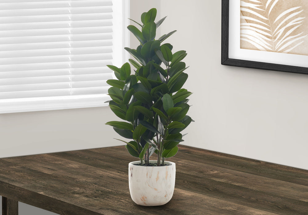 Artificial Plant, 31" Tall, Garcinia Tree, Indoor, Faux, Fake, Floor, Greenery, Potted, Real Touch, Decorative - Green / White