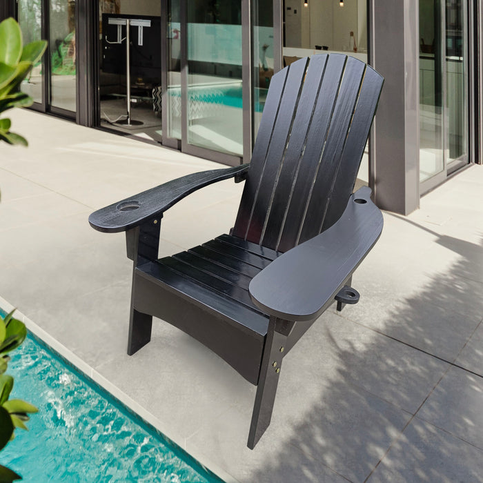 Outdoor Or Indoor Adirondack Chair With An Hole To Hold Umbrella On The Arm