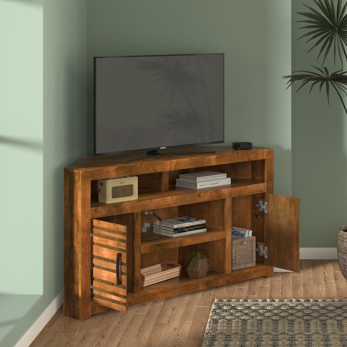 Sausalito - 52" Corner TV Console - Brown