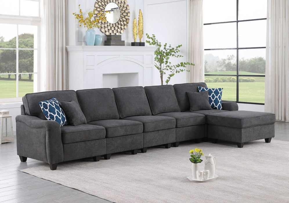 Leo - Woven Modular Sofa And Ottoman (Set of 2)