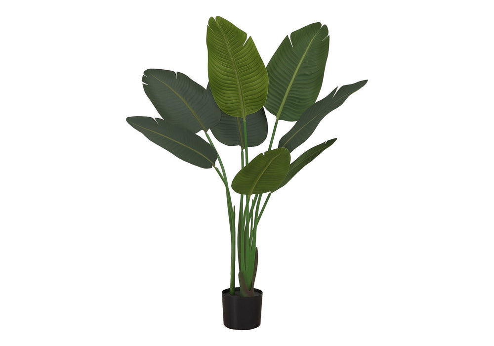 Artificial Plant, 44" Tall, Bird Of Paradise Tree, Indoor, Faux, Fake, Floor, Greenery, Potted, Decorative - Green / Black