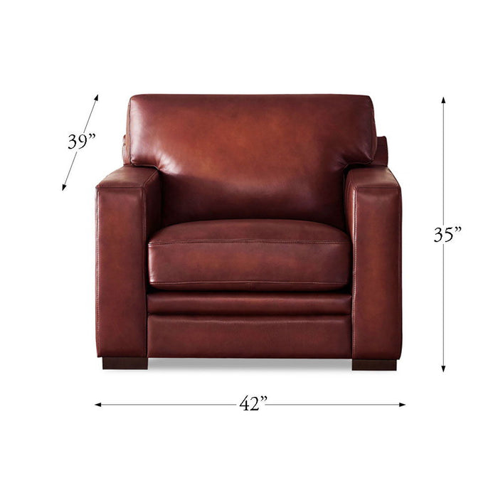 Dillon - Waxy Pull Up Leather Chair - Mocha