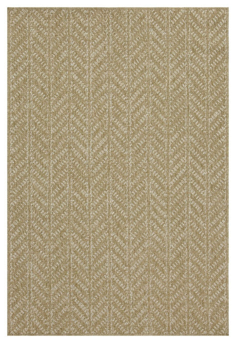 Earth - 7'10" X 10'3" Indoor / Outdoor Area Rug - White / Natural