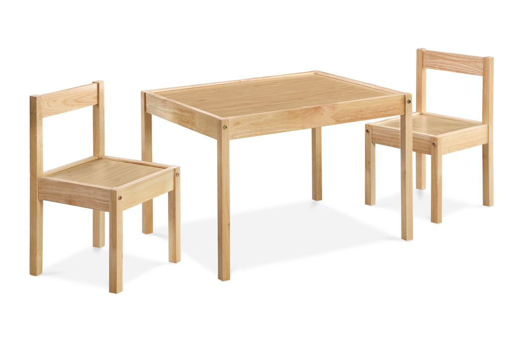 Della - 3-Piece Solid Wood Kids Table & Two Chair Set