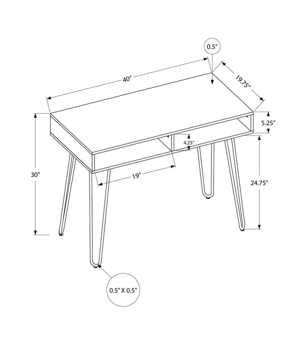 Computer Desk, Home Office, Laptop, Left, Right Set-Up, Storage Drawers, Work, Contemporary Modern - Taupe