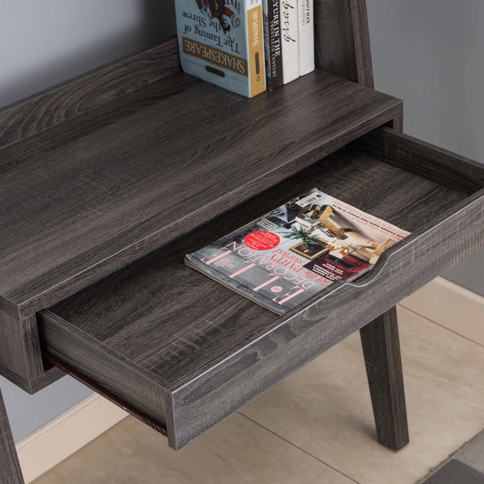 Ladder Desk, Home Office Study Desk With Drawer And Two Shelves