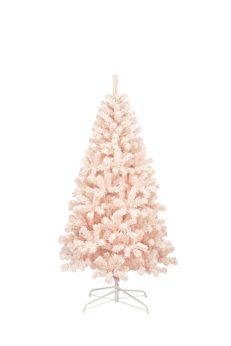 6ft PVC Christmas Tree with LED Lights and Bendable Branches - Pink