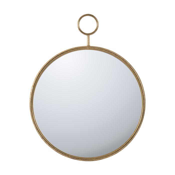 Circle Wall Mirror With Metal Frame, Accent Mirror For Living Room, Entryway, Office