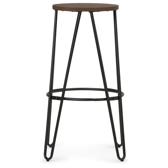 Simeon - Metal Stool with Wood Seat