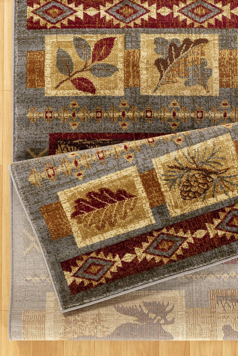 Nature's Nest - GC_CBL3004 Multi 5' x 7' Lodge Area Rug