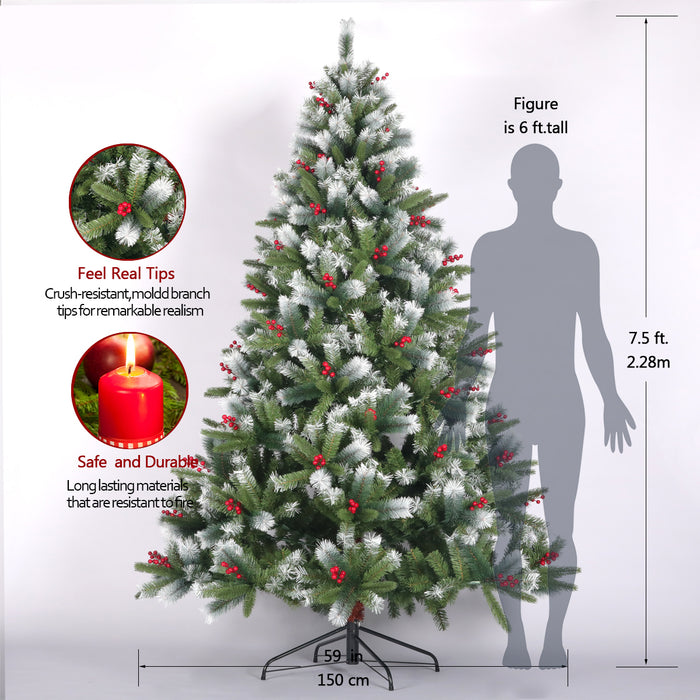 7.5 ft  Christmas Tree with Foldable Stand - Green