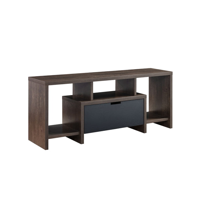 Two-Toned Modern TV Stand With Three Shelves