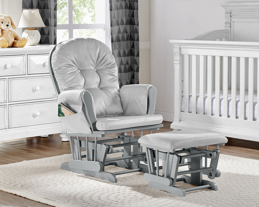 Mason - Glider And Ottoman Gray Wood