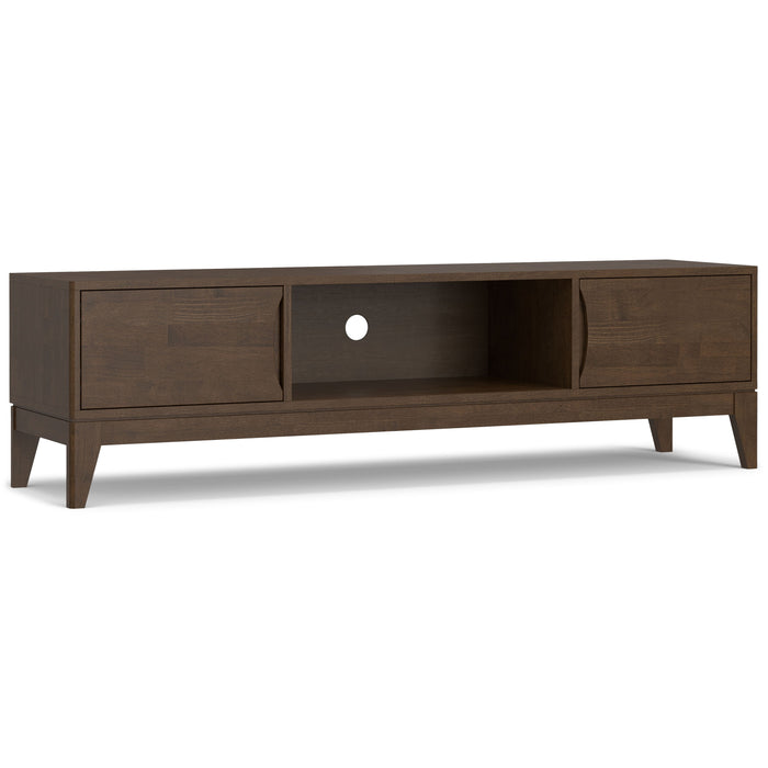 Harper - 72" Low TV Media Stand - Walnut Brown