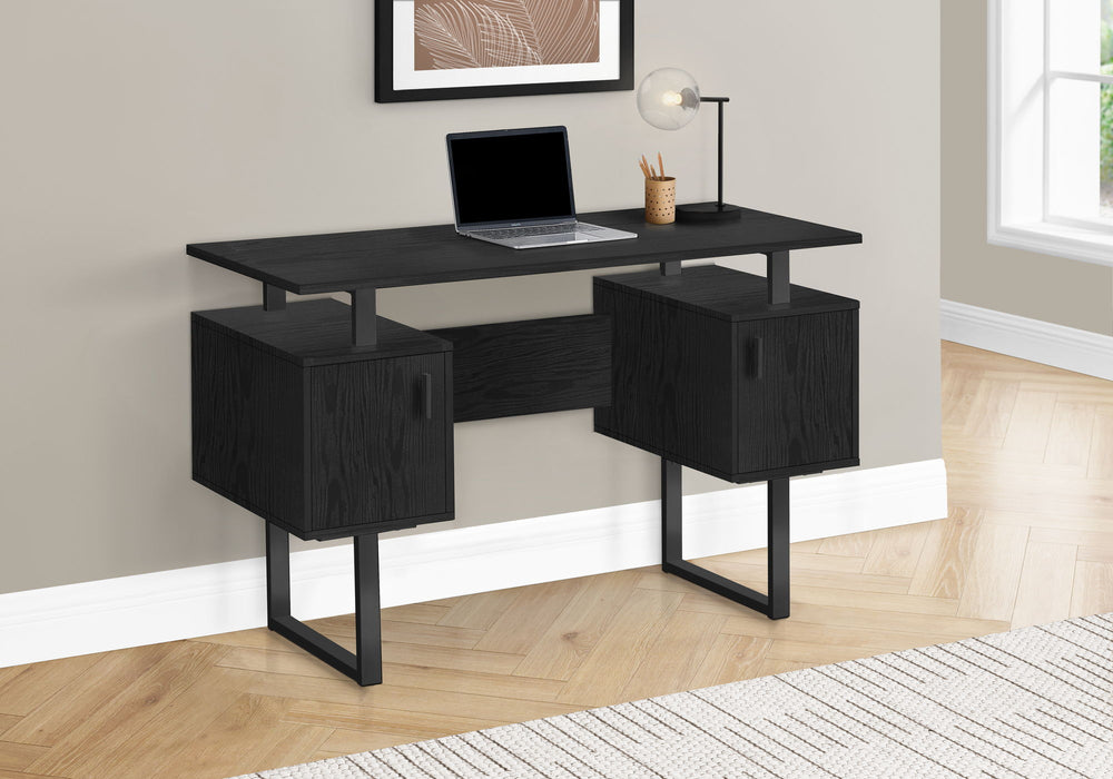 Computer Desk, Home Office, Laptop, Storage, Work, Contemporary, Modern - Black