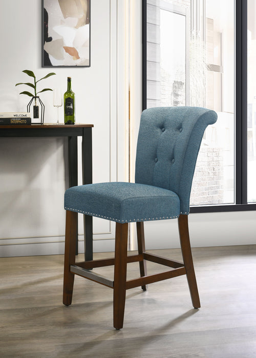 Auggie - 20.5" Fabric Counter Height Chair With Nailhead Trim