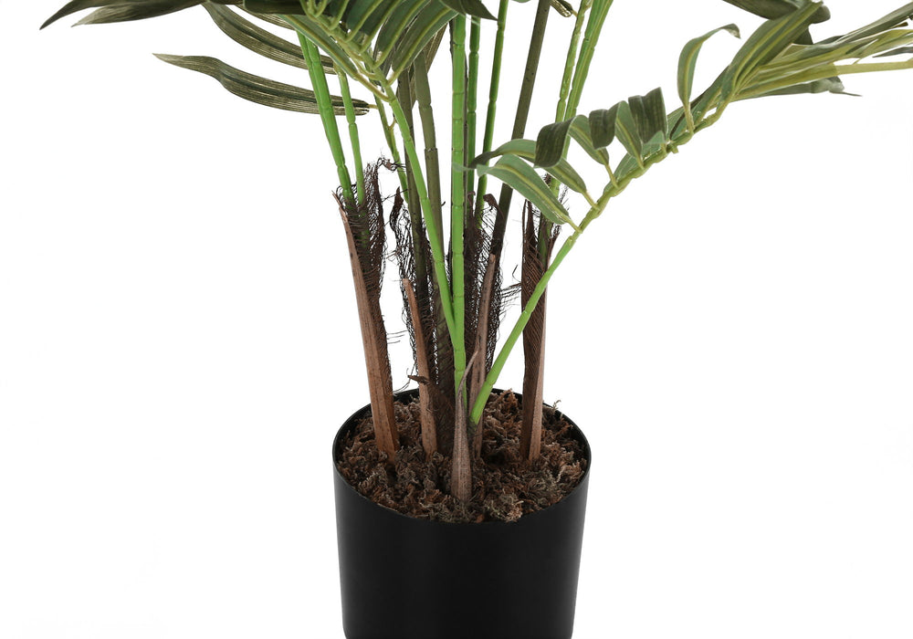 Artificial Plant, 47" Tall, Areca Palm Tree, Indoor, Faux, Fake, Floor, Greenery, Potted, Real Touch, Decorative - Green / Black