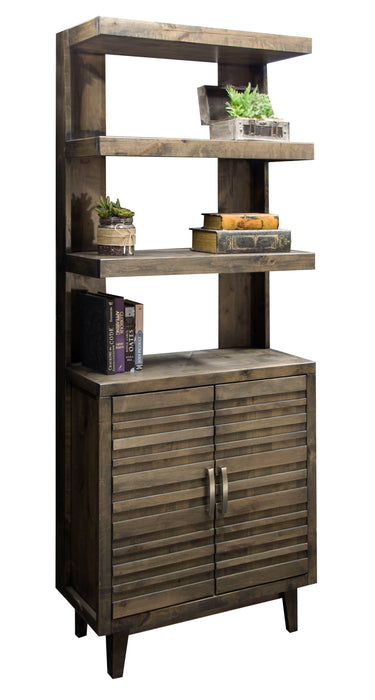 Avondale - 78" High Bookshelf Pier - Charcoal Brown