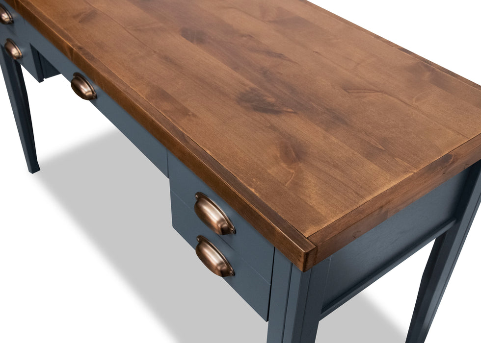 Nantucket - Writing Desk - Blue Denim / Whiskey