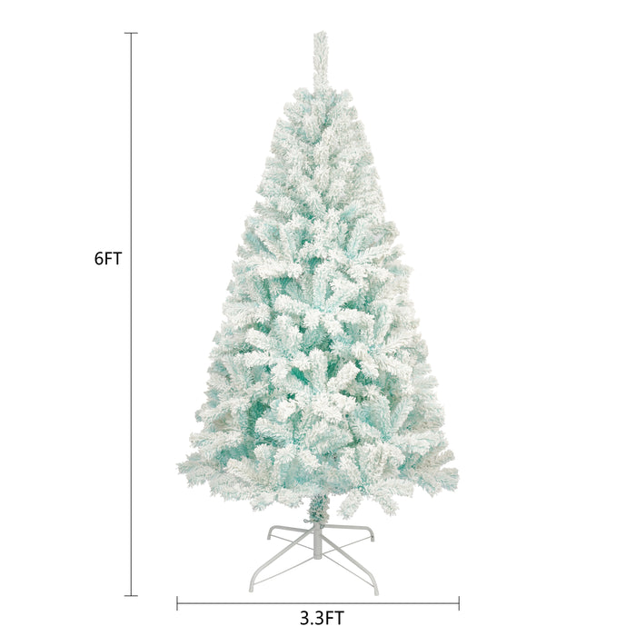 6ft PVC Christmas Tree with LED Lights  - Blue