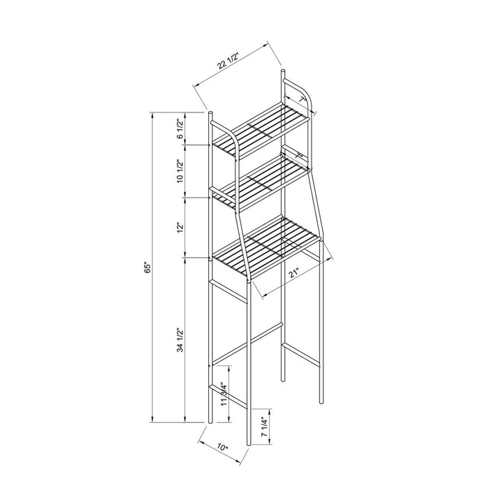 Three Tier Over The Toilet Storage Shelf