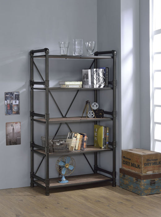 Caitlin - Bookshelf - Rustic Oak Black