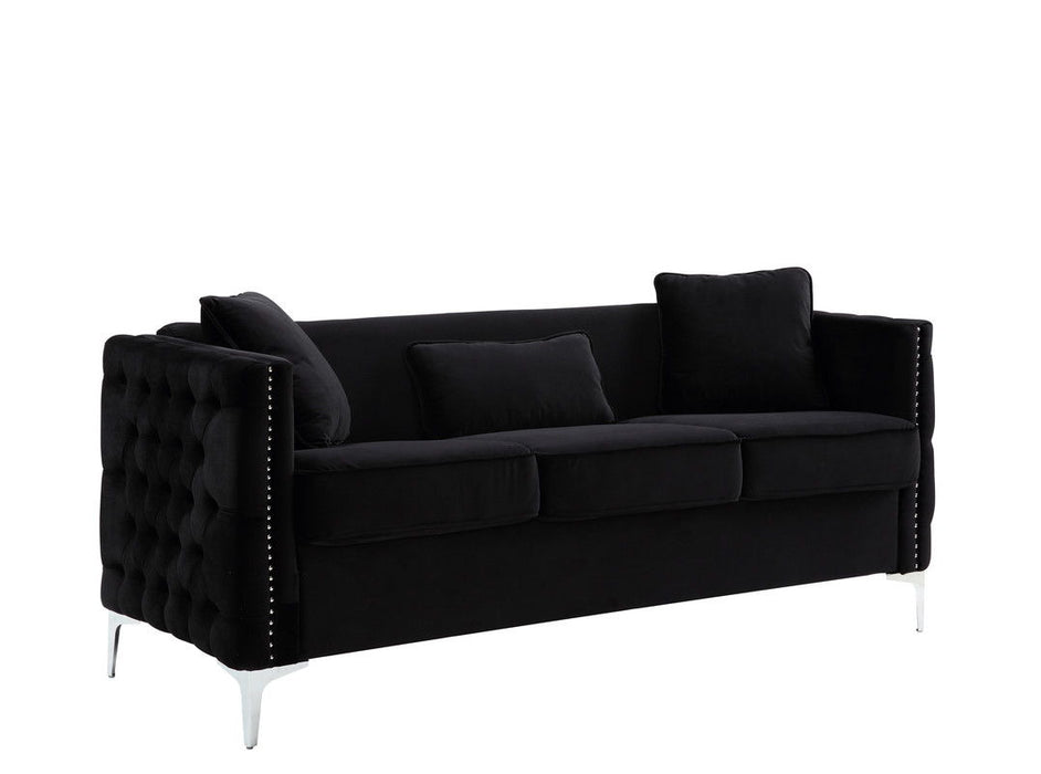 Bayberry - Velvet Sofa With 3 Pillows