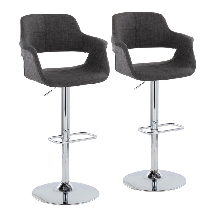 Vintage Flair - Mid Century Modern Adjustable Barstool (Set of 2)