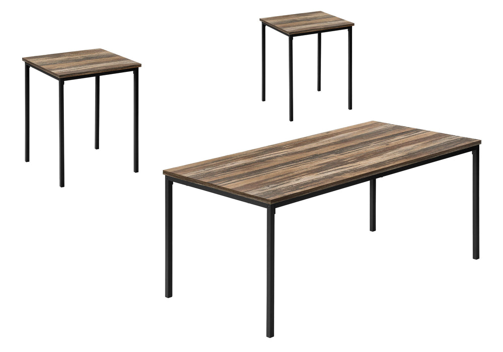 Table Set, Coffee, End, Reclaimed Laminate, Contemporary, Modern (Set of 3) - Brown