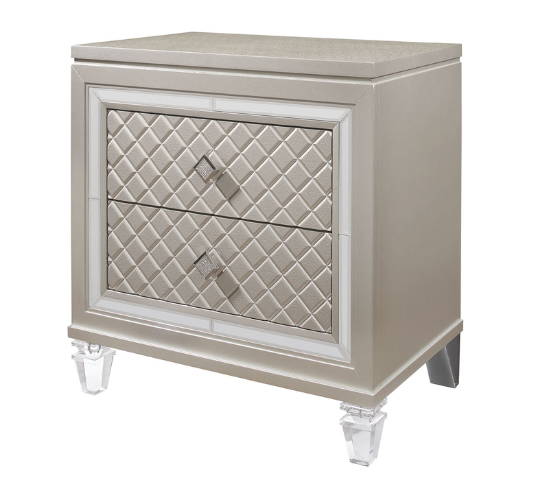 Cross - Glam Nightstand - Champagne