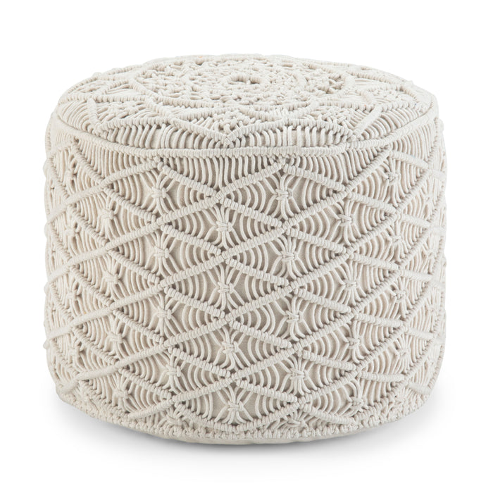 Coates - Round Macrame Pouf