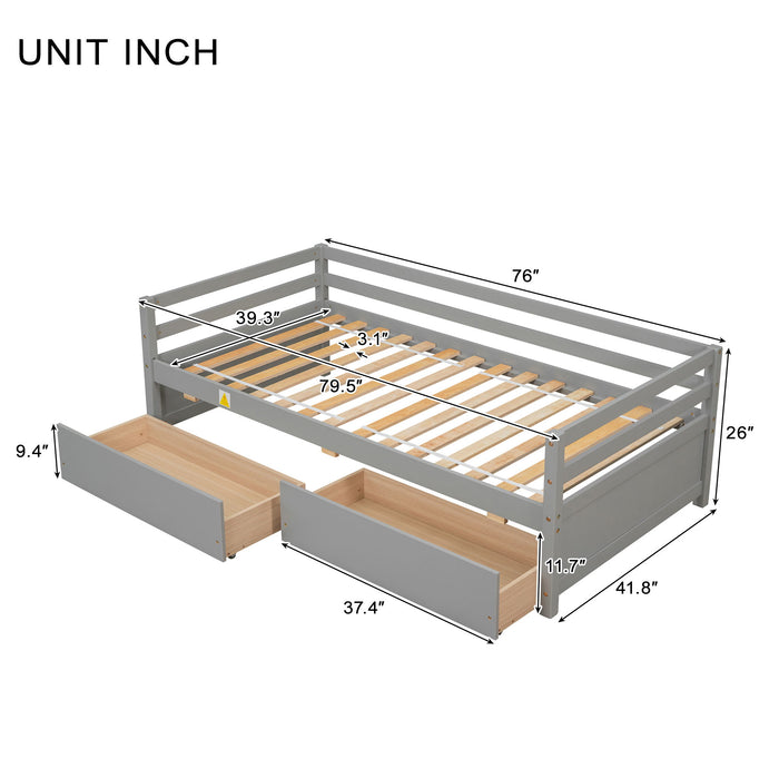 Daybed With 2 Storage Drawers