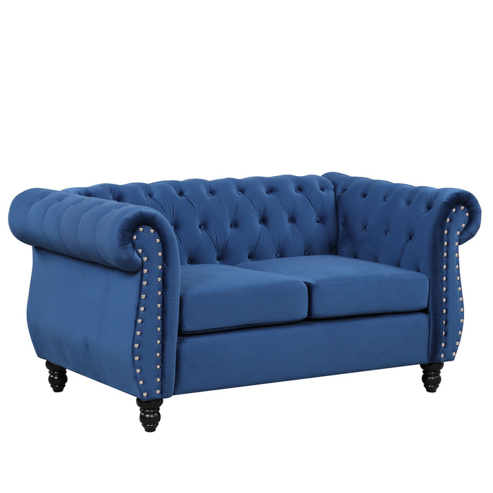 Modern Sofa Dutch Plush, Upholstered Sofa, Solid Wood Legs, Buttoned Tufted Backrest