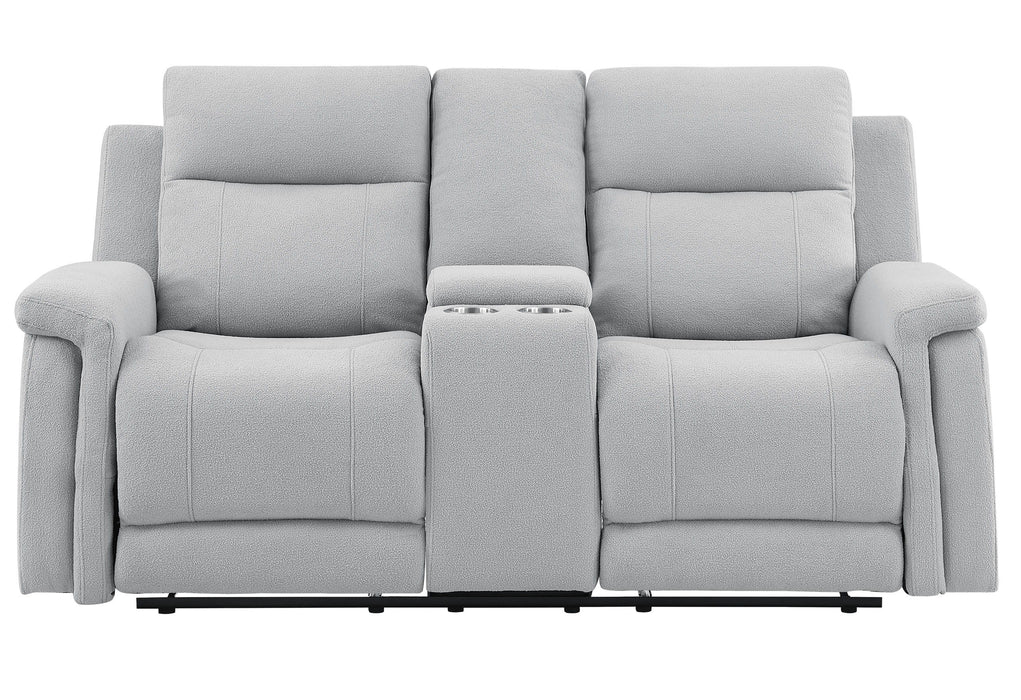 Eco - Console Reclining Loveseat - Gray