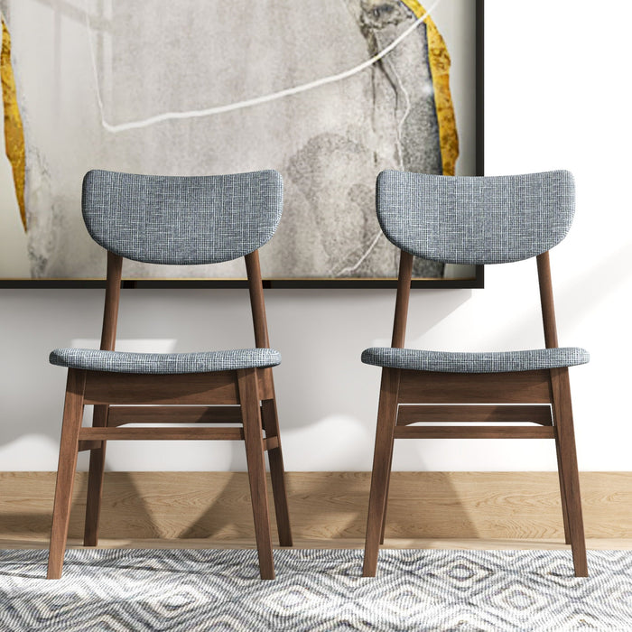 Eula - Mid-Century Modern Dining Chair (Set of 2) - Dark Gray