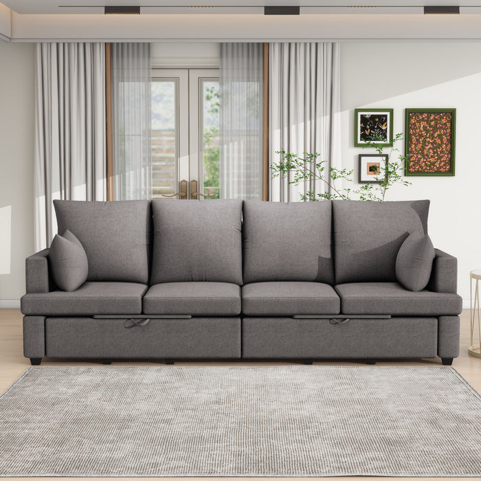 Modern Modular Sofa, Chenile Sectional Couch Set With 2 Pilows Included, Freely Combinable Indoor Funiture For Living Room, Apartment, Office