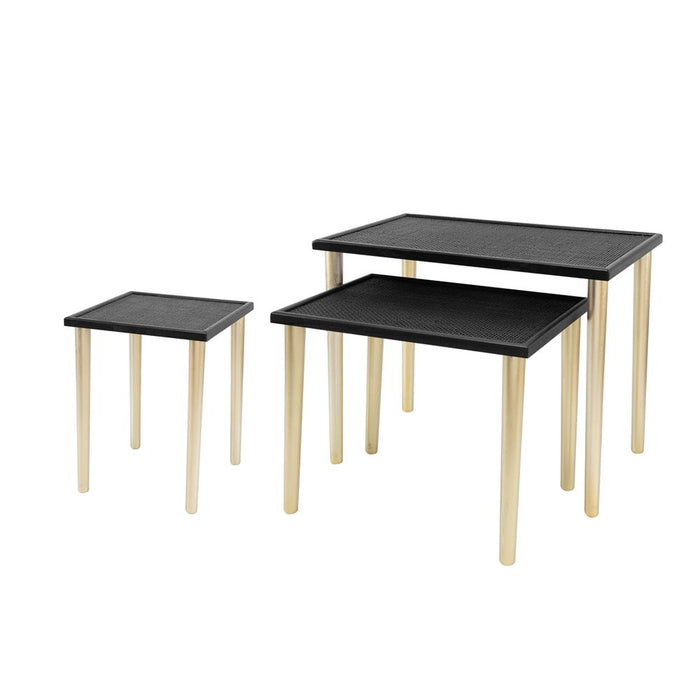 Side Tables (Set of 3) - Black / Gold