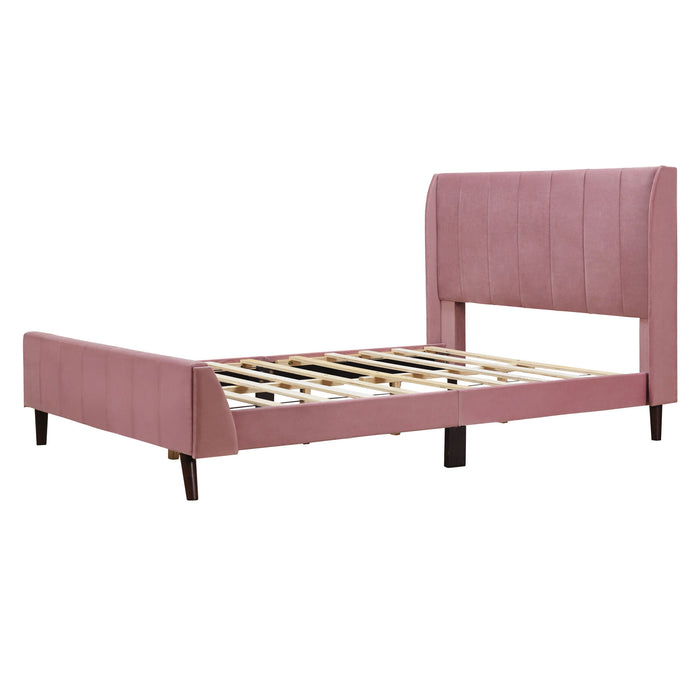 Upholstered Platform Bed, Velvet