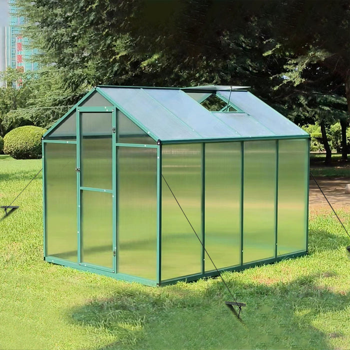 Newly Marketed Gain Height Windproofaluminum Greenhouse Polycarbonate Greenhouse Raised Base And Anchor Aluminum Heavy Duty Walk-In Greenhouses For Outdoor Backyard In All Season