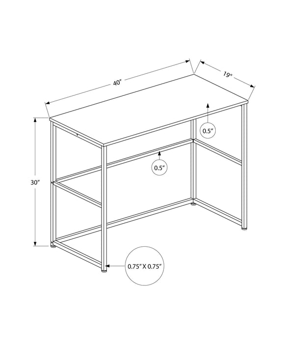 Computer Desk, Home Office, Laptop, Left & Right Set-Up, Storage Drawers, Work, Contemporary, Modern - Black