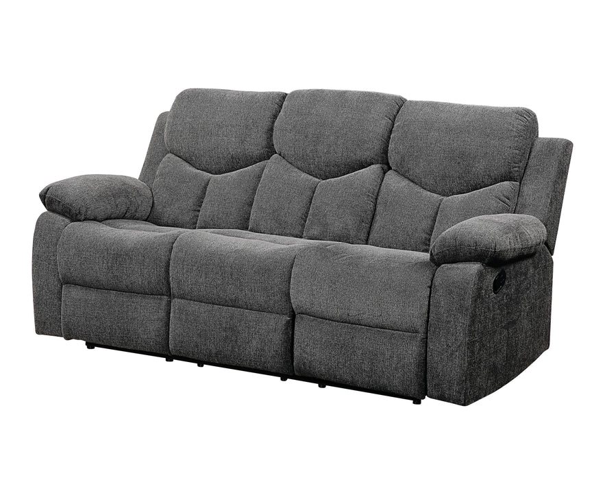 Kalen - Chenille 3 Piece Recliner Living Room Set - Gray